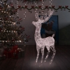 Reno navideño acrílico XXL 250 LEDs blanco cálido 180 cm