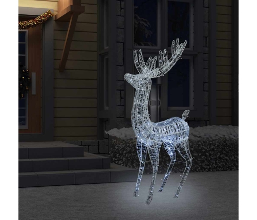 Reno navideño acrílico XXL 250 LEDs blanco frío 180 cm