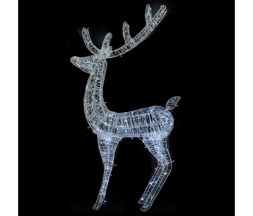 Reno navideño acrílico XXL 250 LEDs blanco frío 180 cm