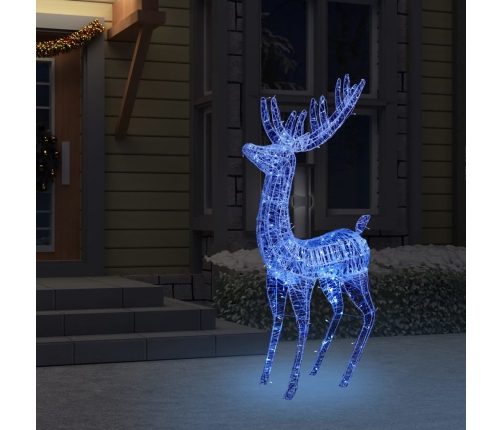 Reno navideño acrílico XXL 250 LEDs azules 180 cm