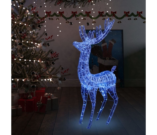 Reno navideño acrílico XXL 250 LEDs azules 180 cm