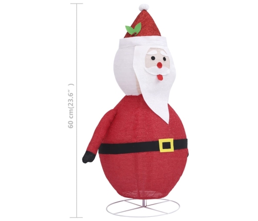 Papá Noel de Navidad decorativo con LED tela lujosa 60 cm