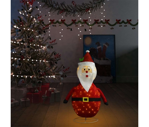 Papá Noel de Navidad decorativo con LED tela lujosa 90 cm