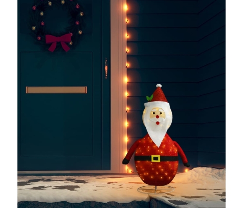 Papá Noel de Navidad decorativo con LED tela lujosa 90 cm