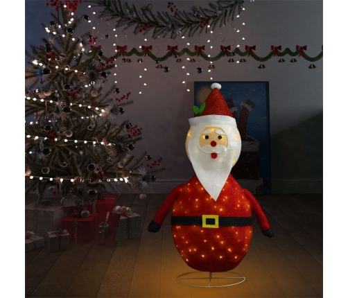 Papá Noel de Navidad decorativo con LED tela lujosa 120 cm