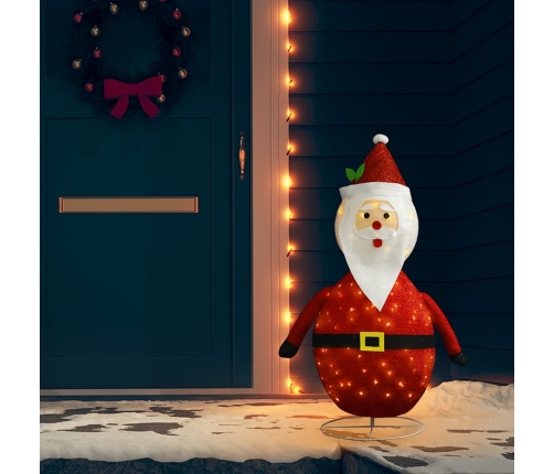 Papá Noel de Navidad decorativo con LED tela lujosa 120 cm