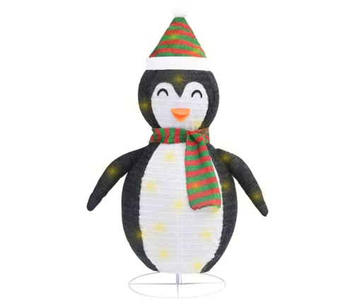 Pingüino de Navidad decorativo con LED tela lujosa 60 cm