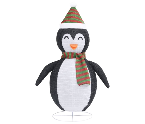 Pingüino de Navidad decorativo con LED tela lujosa 60 cm