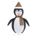 Pingüino de Navidad decorativo con LED tela lujosa 60 cm