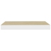 Estante flotante de pared MDF roble y blanco 40x23x3,8 cm