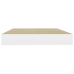 Estante flotante de pared 4 uds MDF roble y blanco 40x23x3,8 cm