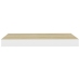 Estante flotante de pared MDF roble y blanco 50x23x3,8 cm