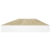 Estante flotante de pared MDF roble y blanco 60x23,5x3,8 cm