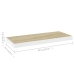 Estante flotante pared 2 uds MDF roble y blanco 60x23,5x3,8 cm