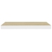 vidaXL Estante flotante pared 2 uds MDF roble y blanco 60x23,5x3,8 cm