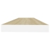 vidaXL Estante flotante de pared MDF roble y blanco 80x23,5x3,8 cm