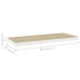 vidaXL Estante flotante de pared MDF roble y blanco 80x23,5x3,8 cm