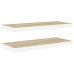 Estante flotante de pared MDF roble y blanco 80x23,5x3,8 cm