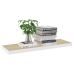 Estante flotante de pared MDF roble y blanco 80x23,5x3,8 cm