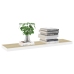 Estante flotante de pared blanco y roble MDF 90x23,5x3,8 cm