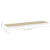 Estante flotante de pared blanco y roble MDF 90x23,5x3,8 cm