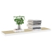 Estante flotante pared 2 uds blanco y roble MDF 90x23,5x3,8 cm