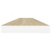 Estante flotante pared 2 uds blanco y roble MDF 90x23,5x3,8 cm