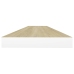 Estante flotante pared 4 uds blanco y roble MDF 90x23,5x3,8 cm