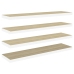 vidaXL Estante flotante pared 4 uds MDF roble y blanco 120x23,5x3,8 cm