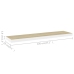 Estante flotante pared 4 uds MDF roble y blanco 120x23,5x3,8 cm