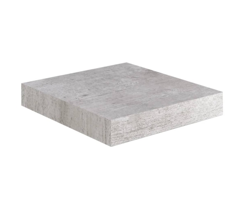 Estante flotante pared 2 uds MDF gris hormigón 23x23,5x3,8 cm