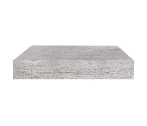 Estante flotante pared 2 uds MDF gris hormigón 23x23,5x3,8 cm