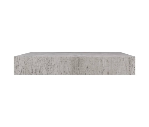 Estante flotante pared 2 uds MDF gris hormigón 23x23,5x3,8 cm