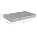 Estante flotante de pared gris hormigón MDF 40x23x3,8 cm