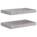 vidaXL Estantes flotantes de pared 2 uds MDF gris hormigón 40x23x3,8cm