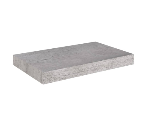 vidaXL Estantes flotantes de pared 2 uds MDF gris hormigón 40x23x3,8cm