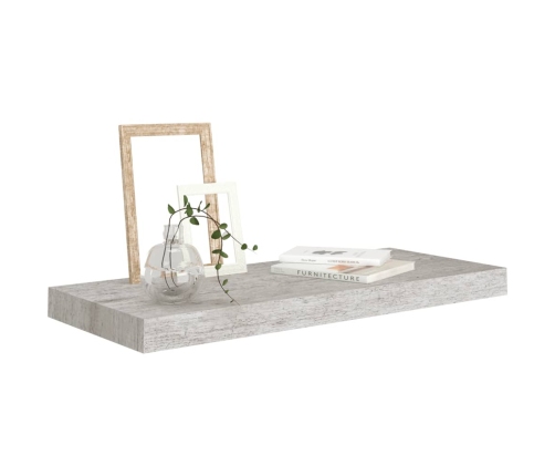 Estante flotante de pared MDF gris hormigón 60x23,5x3,8 cm