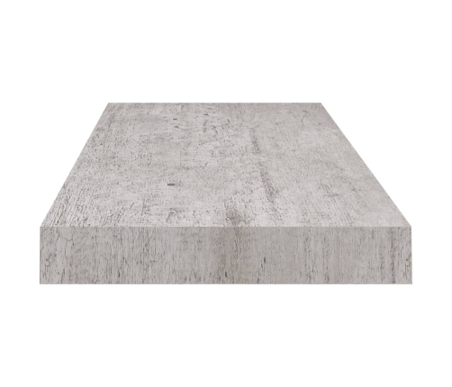 vidaXL Estantes flotantes pared 2 uds MDF gris hormigón 60x23,5x3,8 cm