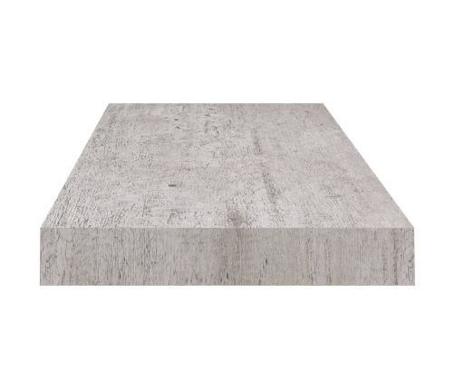 vidaXL Estantes flotantes pared 4 uds MDF gris hormigón 60x23,5x3,8 cm