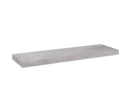 vidaXL Estante flotante de pared MDF gris hormigón 80x23,5x3,8 cm