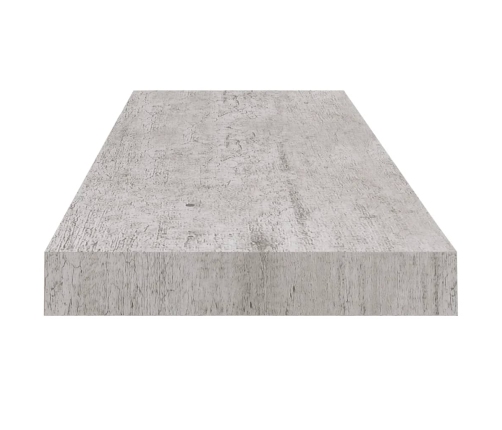 vidaXL Estante flotante de pared MDF gris hormigón 80x23,5x3,8 cm