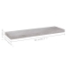 vidaXL Estante flotante de pared MDF gris hormigón 80x23,5x3,8 cm