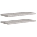 vidaXL Estante flotante pared 2 uds MDF gris hormigón 80x23,5x3,8 cm