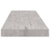 vidaXL Estante flotante pared 2 uds MDF gris hormigón 80x23,5x3,8 cm