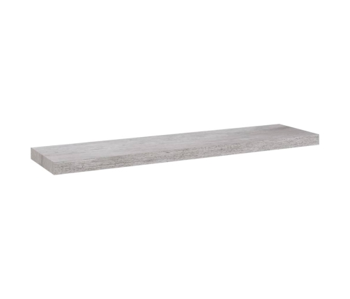 Estante flotante de pared gris hormigón MDF 90x23,5x3,8 cm