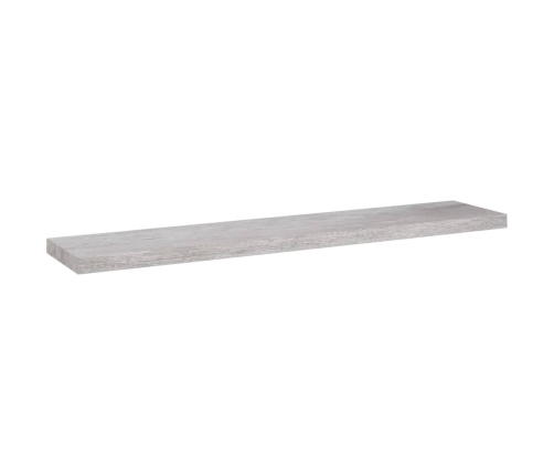 Estante flotante de pared MDF gris hormigón 120x23,5x3,8 cm