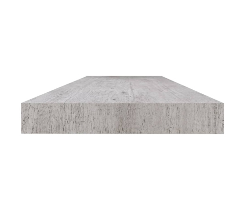 Estante flotante de pared MDF gris hormigón 120x23,5x3,8 cm