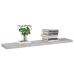 Estante flotante pared 2 uds MDF gris hormigón 120x23,5x3,8 cm