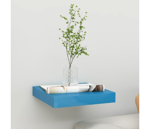 vidaXL Estante flotante de pared MDF azul 23x23,5x3,8 cm