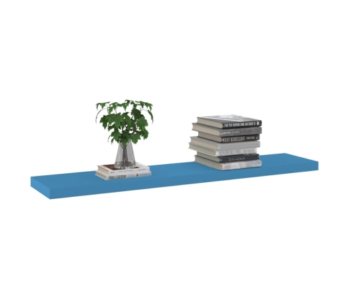 vidaXL Estantes flotantes de pared 2 uds MDF azul 120x23,5x3,8 cm